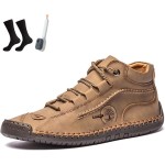 Zenfaze Orthopedic Shoes for Men, Handcrafted Retro Pigskin Boots, Slip On Orthopedic Hiking Sneakers