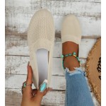 Women's Ballet Flats Knit Dress Shoes Comfortable Casual Dressy Shoes Work Flat Round Toe Slip On Ballerina Flats for Women