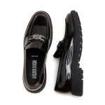 Generic Mens Casual Leather Black Dress Loafer Shoes, Fashion Classic Buckle Slip-on Penny Party Shoes Wedding Loafers for Mens