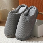 Unisex Mens Womens Memory Foam Scuff Slippers Casual Slip On Warm House Shoes Indoor/Outdoor Sandal Slippers With Rubber Sole