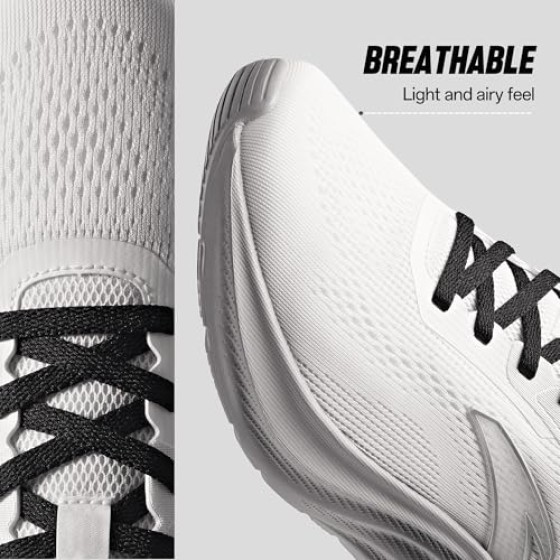 ANTA Women’s Running Shoes, Lightweight Cushioned Breathable Sneakers, Comfortable Trainers with Slip Resistant Outsole for Jogging, Workout, Daily Walking