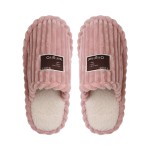 House Bedroom Slippers for Woman Corduroy Closed Toe Ladies Slides