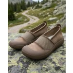 Women's Wide Toe Box Shoes,Barefoot Feel Flats, Slip-On Sneakers for Comfortable Walking and Running,Stylish & Durable Sport Shoes Brown