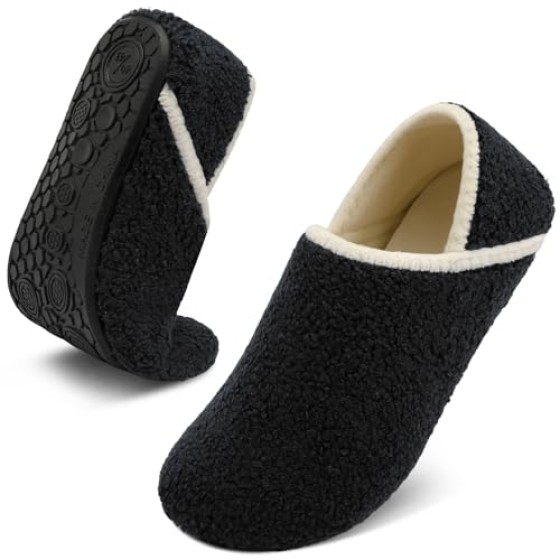 Womens Mens Slippers Cozy House Shoes Indoor Slipper Portable Travel Shoes with Soft Rubber Sole